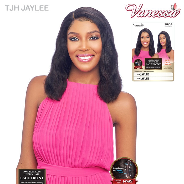 Vanessa 100% Brazilian Human Hair J-Part Swissilk Lace Front Wig - TJH